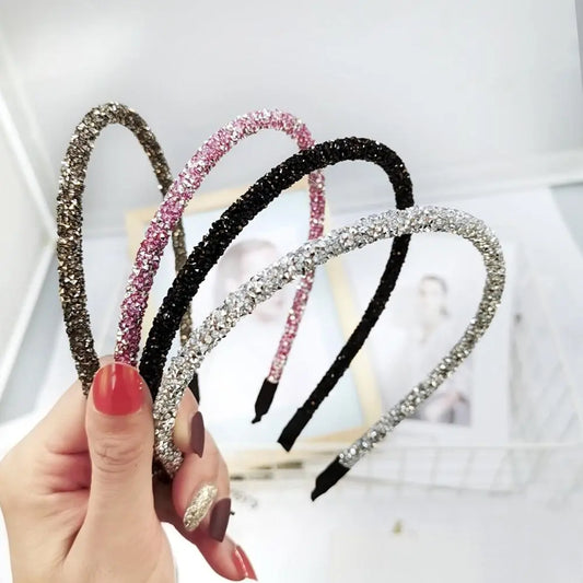 Sparkle Up Your Look with Our Fashion Korea Crystal Soft Headband!