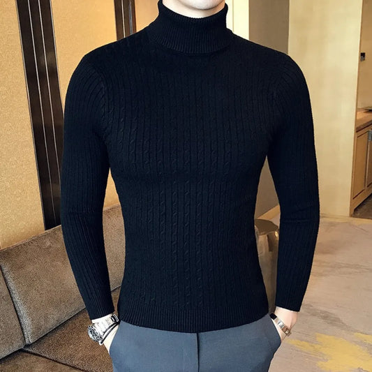 Stay Cozy in Style with Our Men's Turtleneck Sweater Collection!