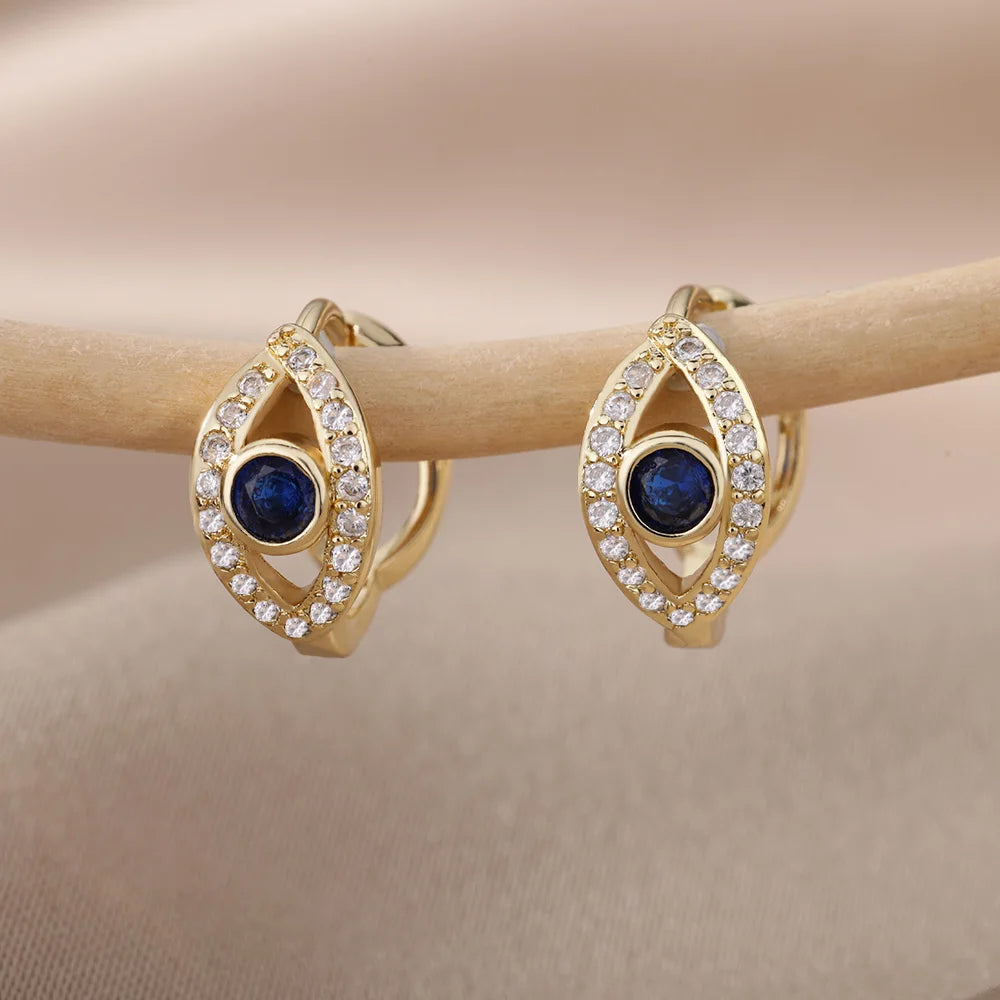 Zircon Round Hoop Earring - Stylish and Elegant Accessories for Women