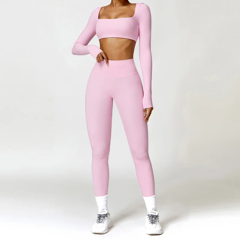 Stay Stylish and Fit with Our 2PCS Yoga Suit, Perfect for Your Active Lifestyle!